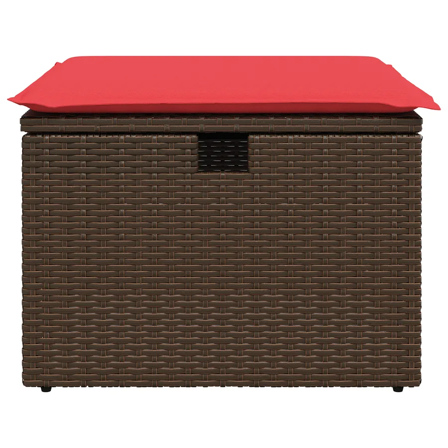 Tabouret de Jardin Marron 55 x 55 x 37 cm polyrotin - 4