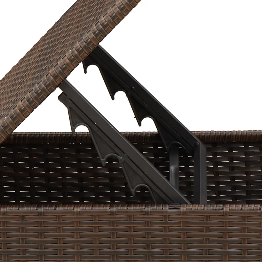Tabouret de Jardin Marron 55 x 55 x 37 cm polyrotin - 8
