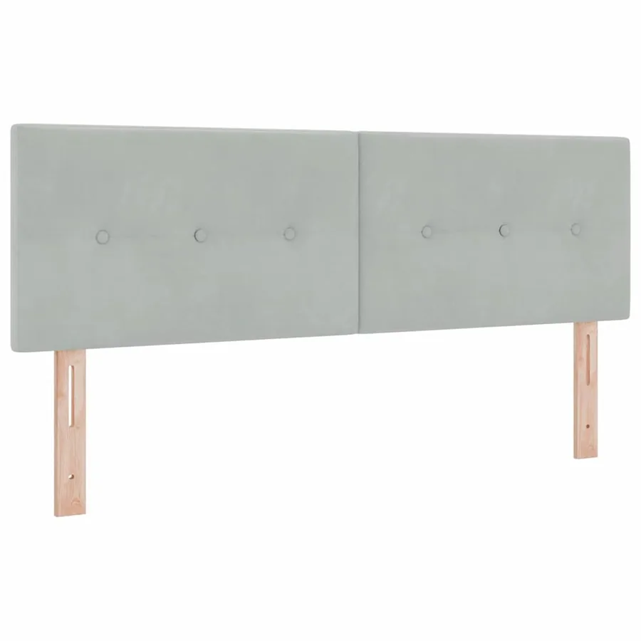 Tête de lit Gris clair 160 cm Velours - 2