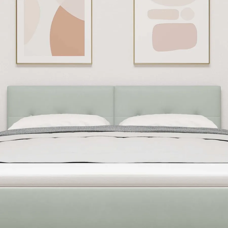 Tête de lit Gris clair 160 cm Velours - 3