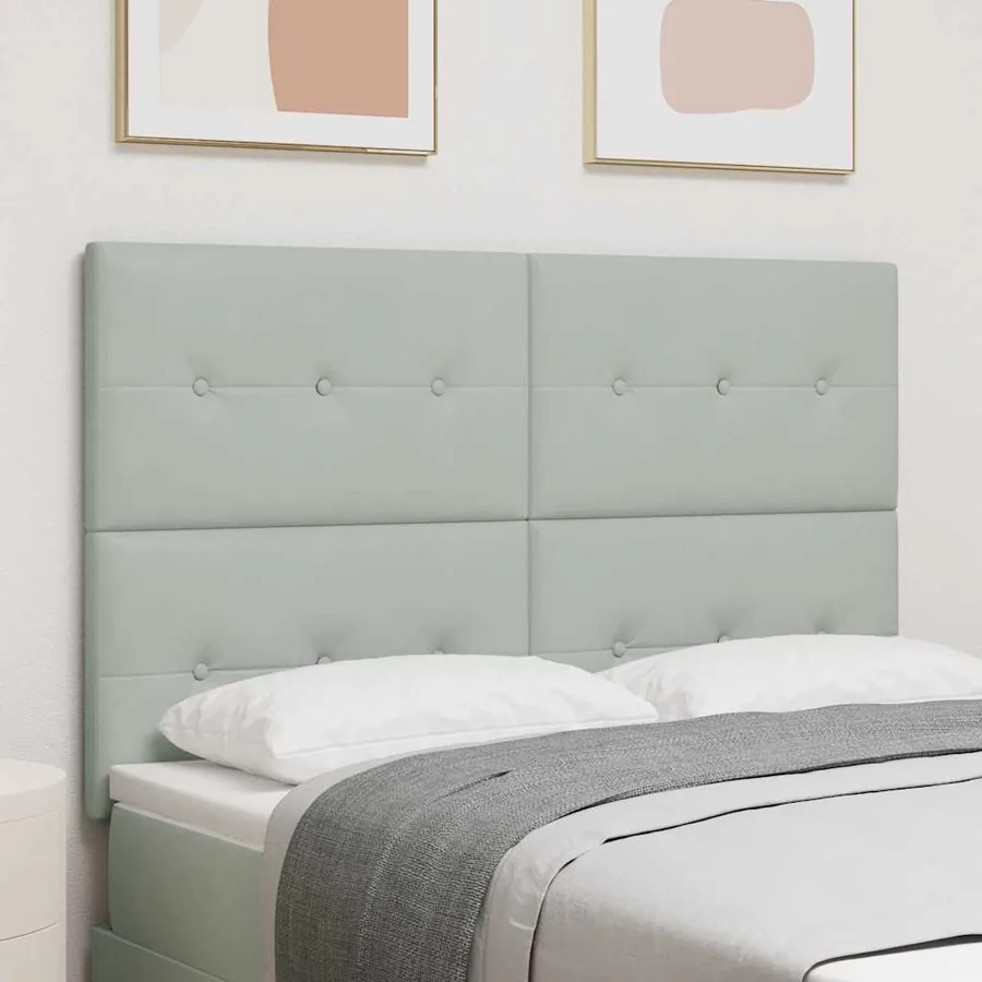 Tête de lit Gris clair 160 cm Velours