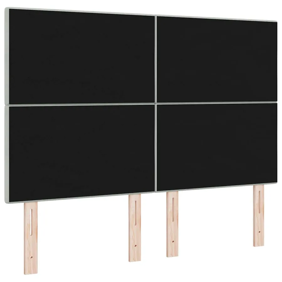 Tête de lit Gris clair 160 cm Velours - 6