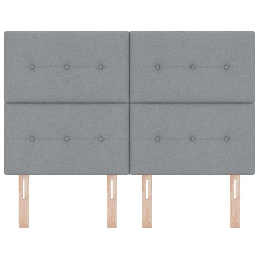 Tête de lit LED avec bandes LED Gris clair 144 cm tissu - 5