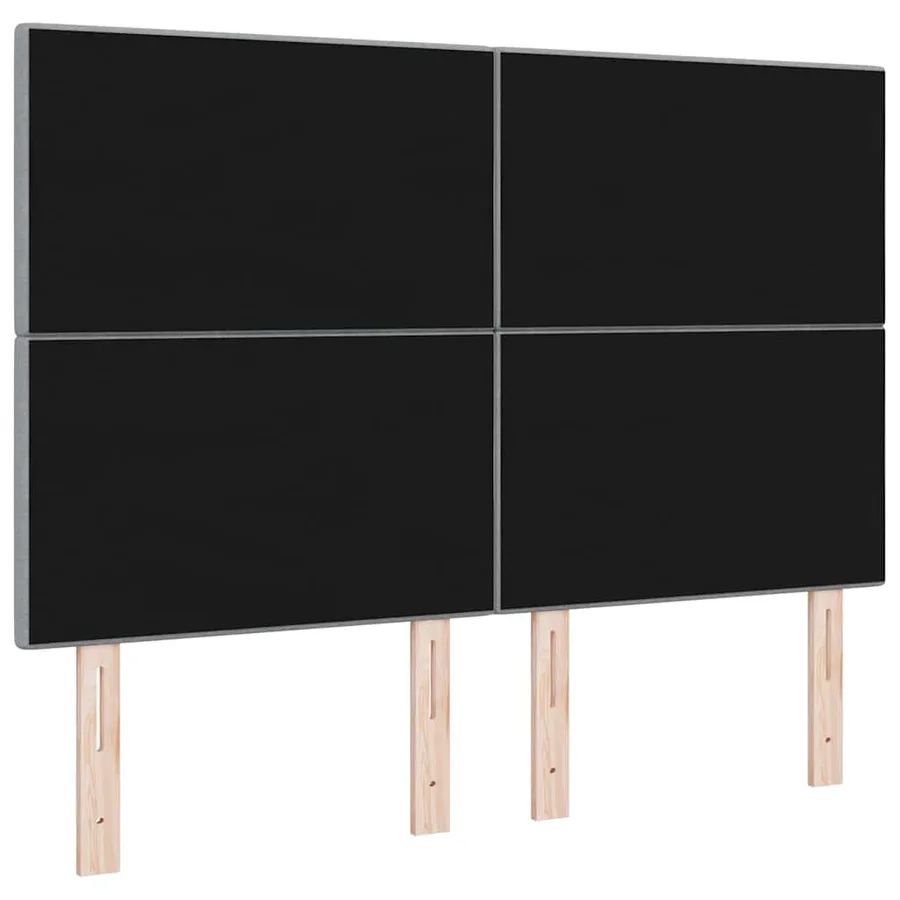 Tête de lit LED avec bandes LED Gris clair 144 cm tissu - 7