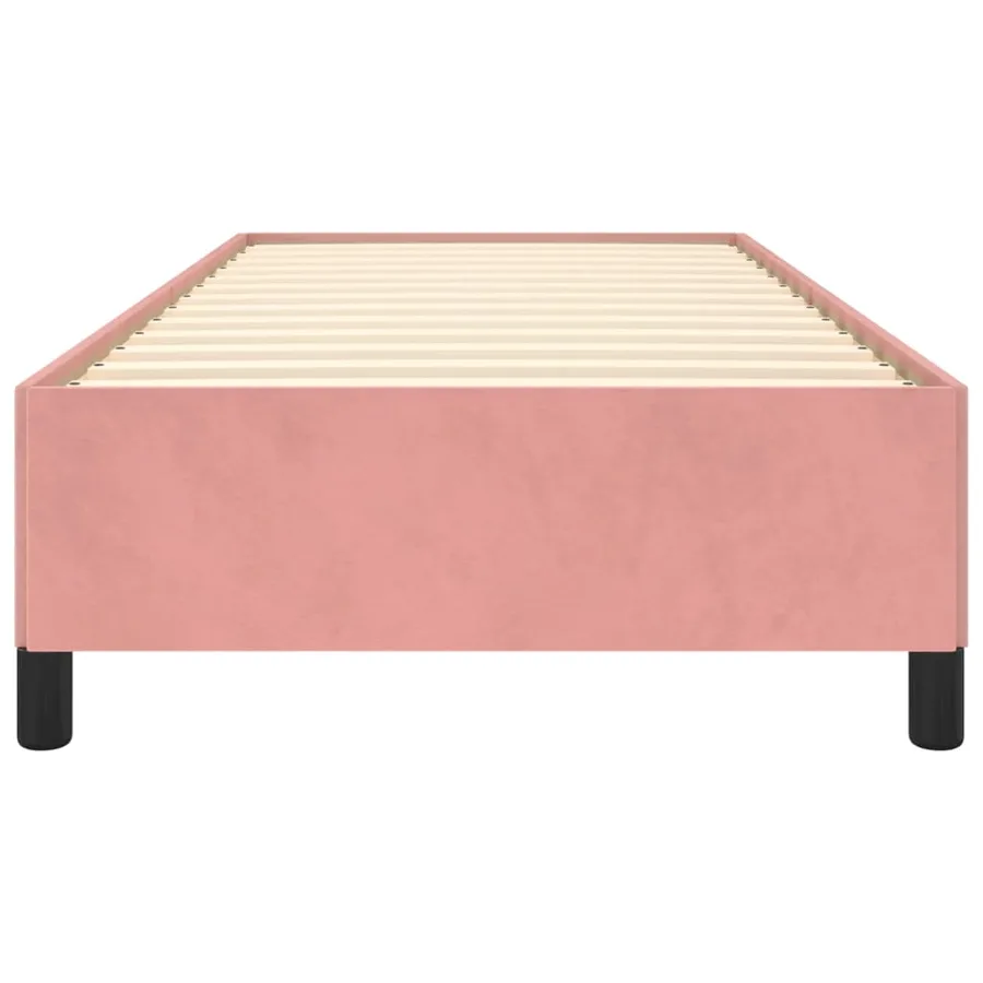 Cadre de lit sans matelas rose 80x200 cm velours - 5