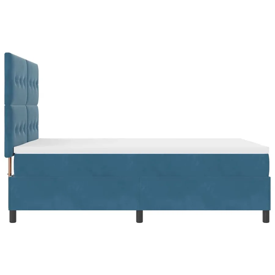Lit à ressort LED Bleu foncé 140 x 190 cm Velours - 9