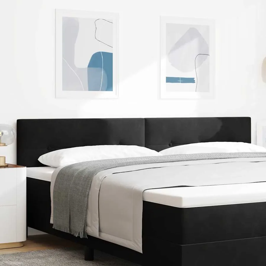 Tête de lit Noir 200 cm Velours