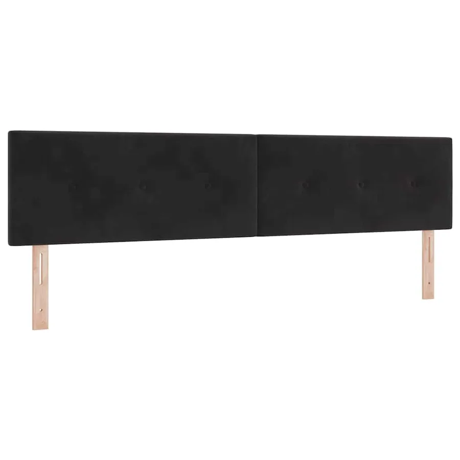 Tête de lit Noir 200 cm Velours - 2