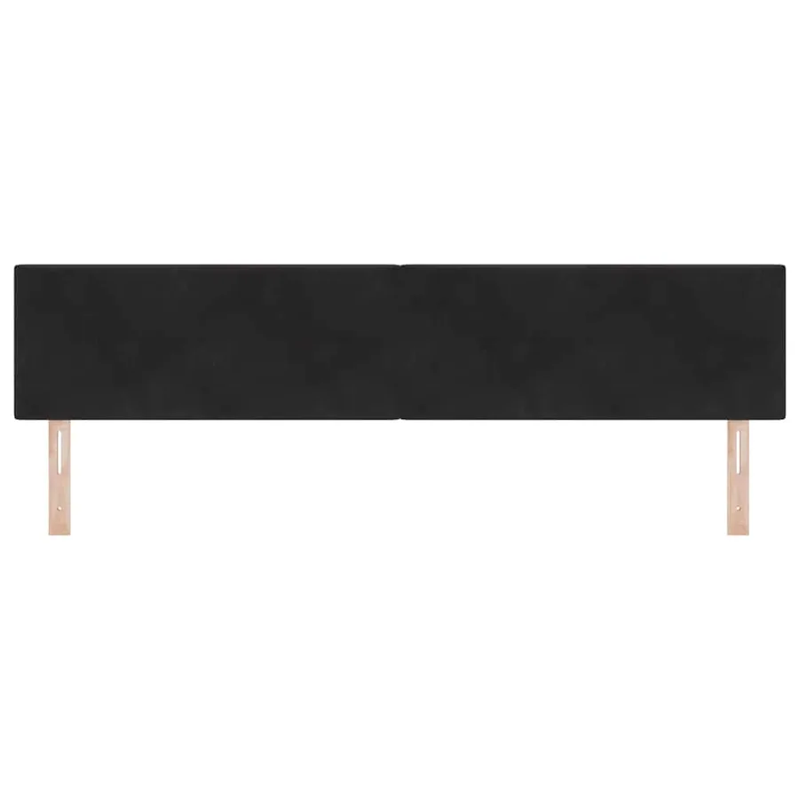 Tête de lit Noir 200 cm Velours - 3