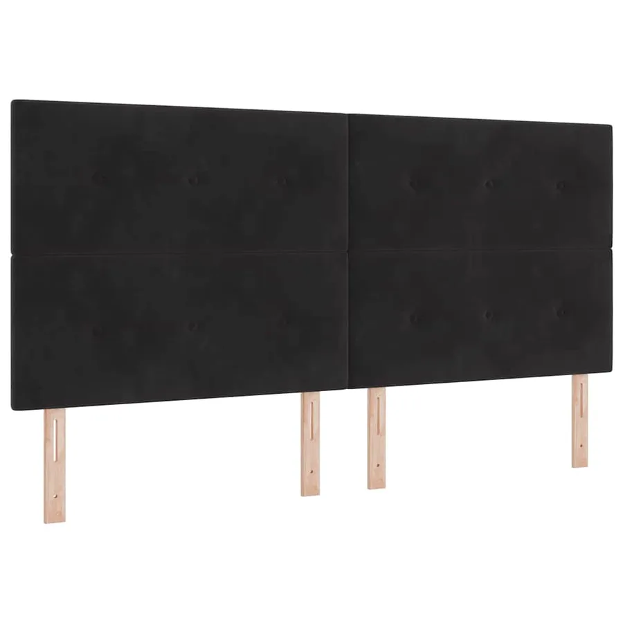 Tête de lit Noir 200 cm Velours - 2