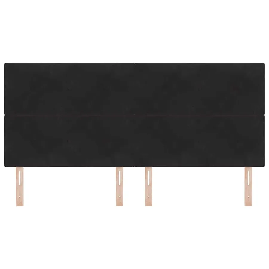 Tête de lit Noir 200 cm Velours - 4