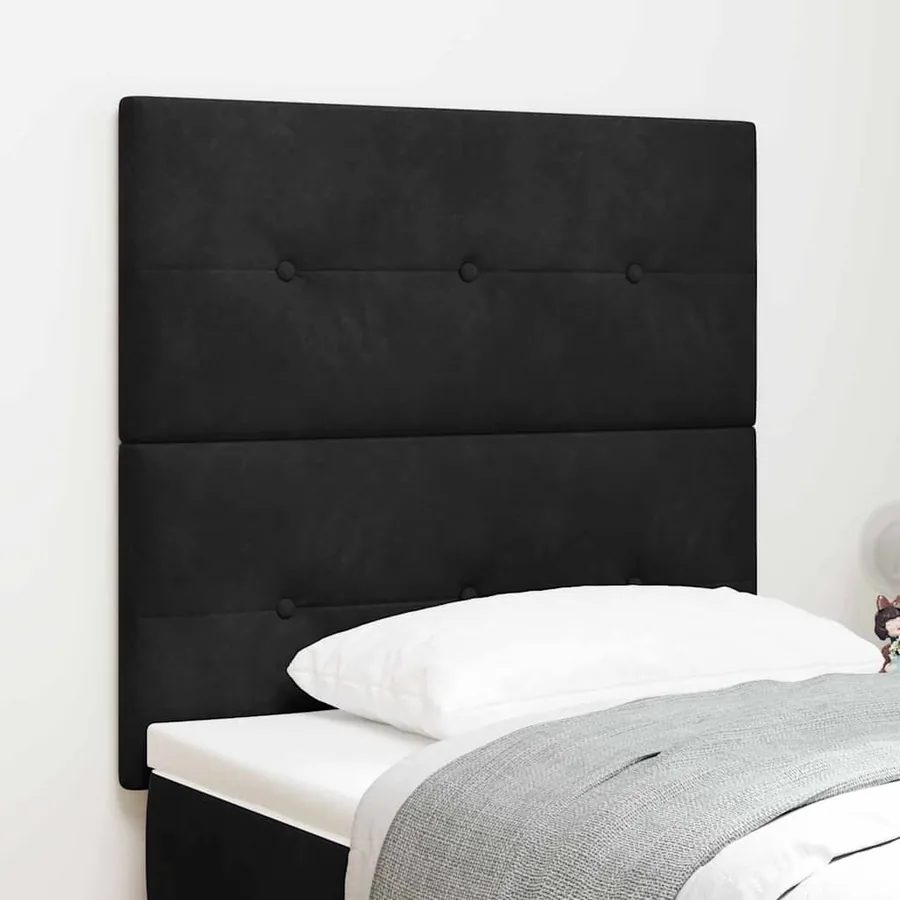 Tête de lit Noir 100 cm Velours