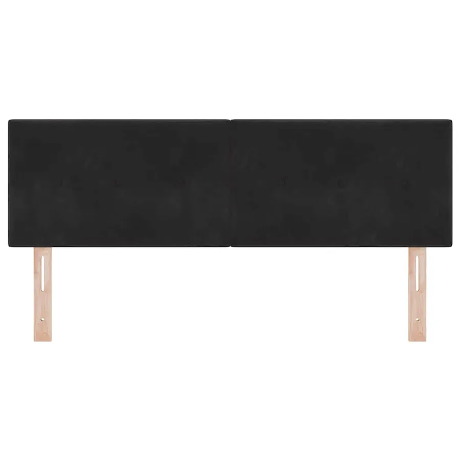 Tête de lit Noir 160 cm Velours - 5