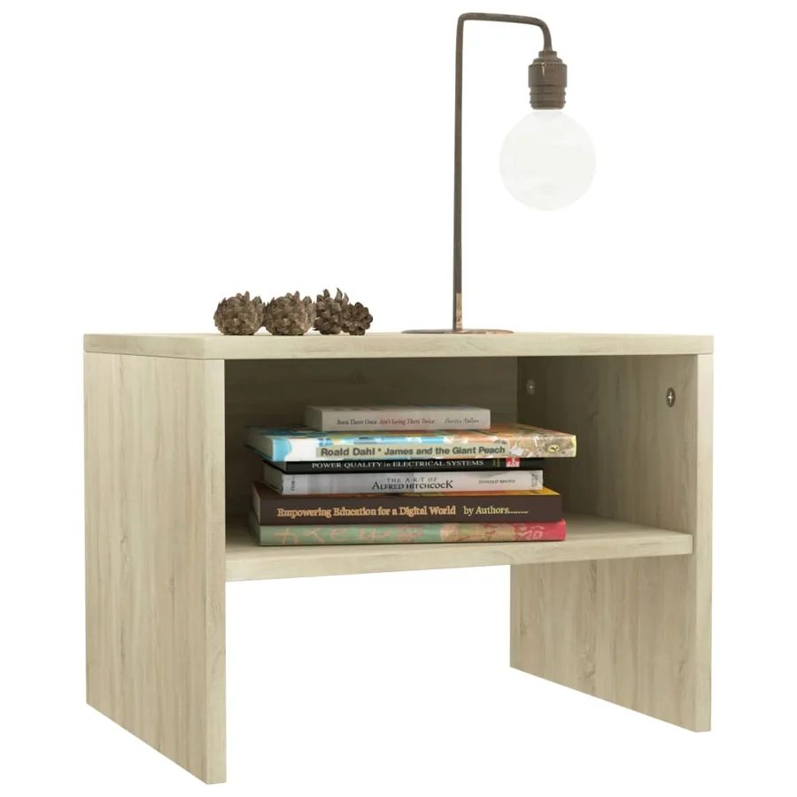 Tables de chevet 2 pcs Chêne sonoma 40x30x30 cm Bois ingénierie - 3