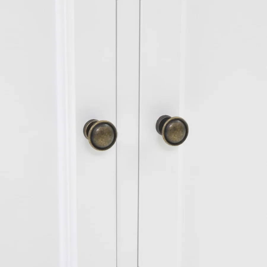 Vaisselier avec 4 portes MDF et Bois de pin 80x40x180 cm - 7