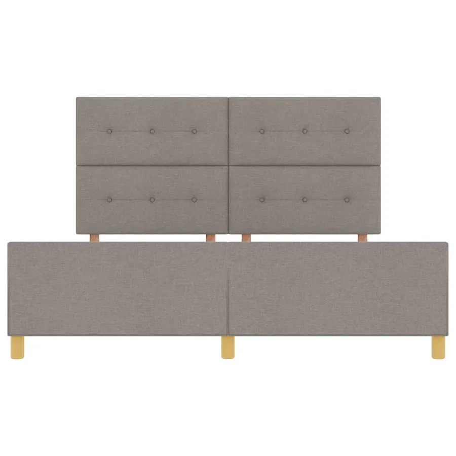 Cadre de lit avec tête de lit Taupe 180 x 200 cm tissu - 7
