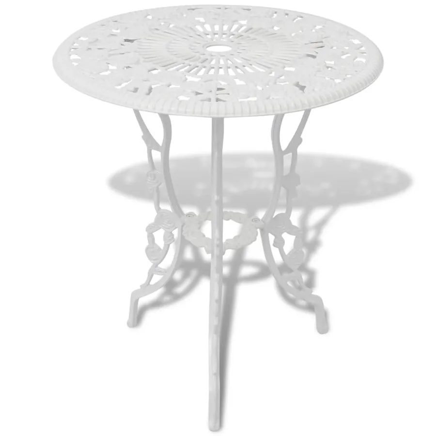 Ensemble de bistro 3 pcs Aluminium coulé Blanc - 2