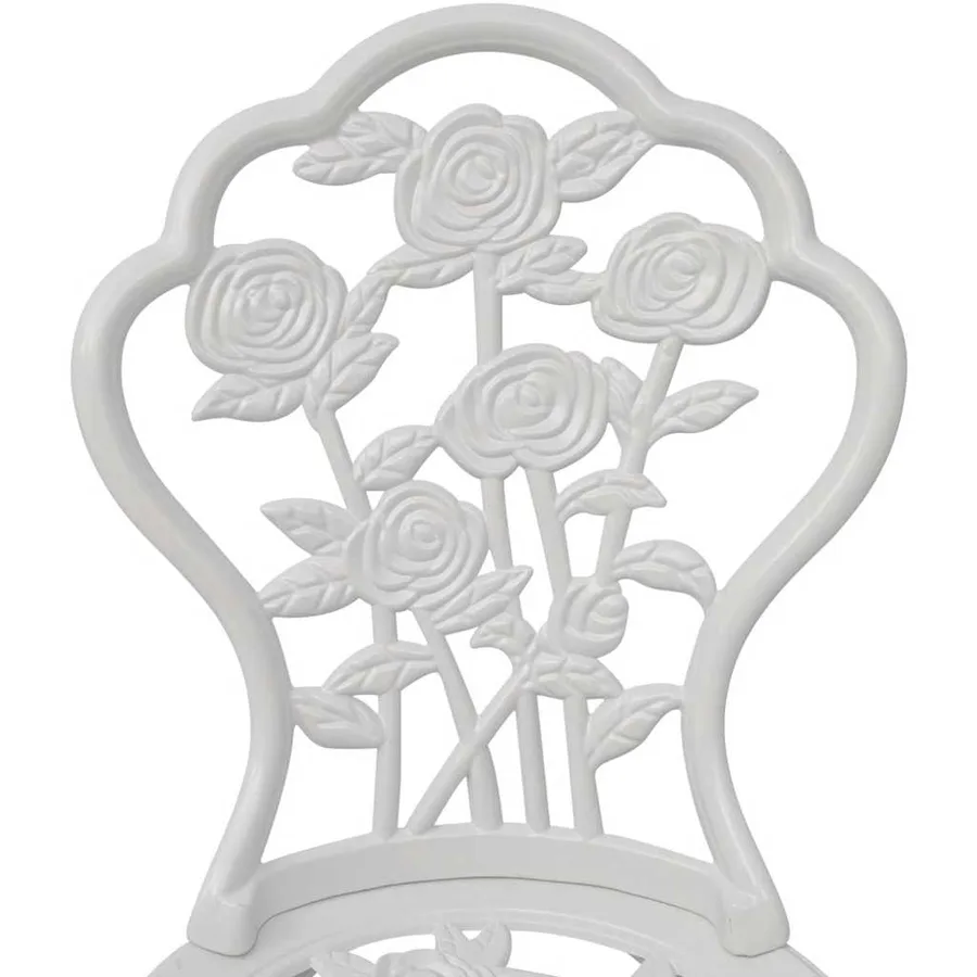 Ensemble de bistro 3 pcs Aluminium coulé Blanc - 6