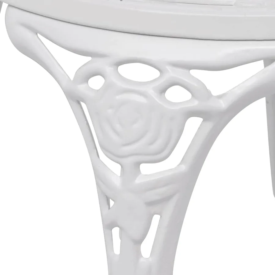 Ensemble de bistro 3 pcs Aluminium coulé Blanc - 7
