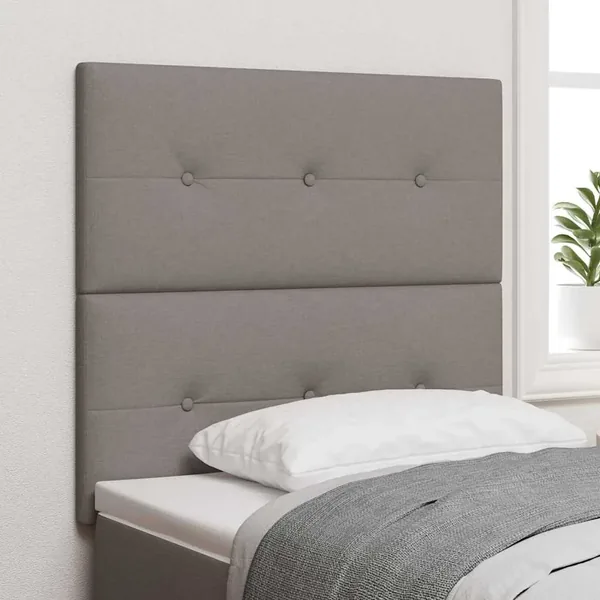 Tête de lit LED avec bandes LED Taupe 100 cm tissu