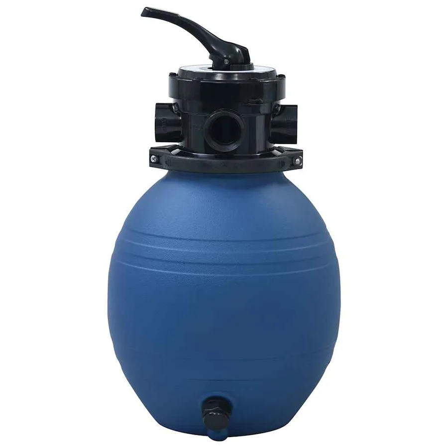 Swimming pool sand filter with 4-position valve Blue 300 mm - 3