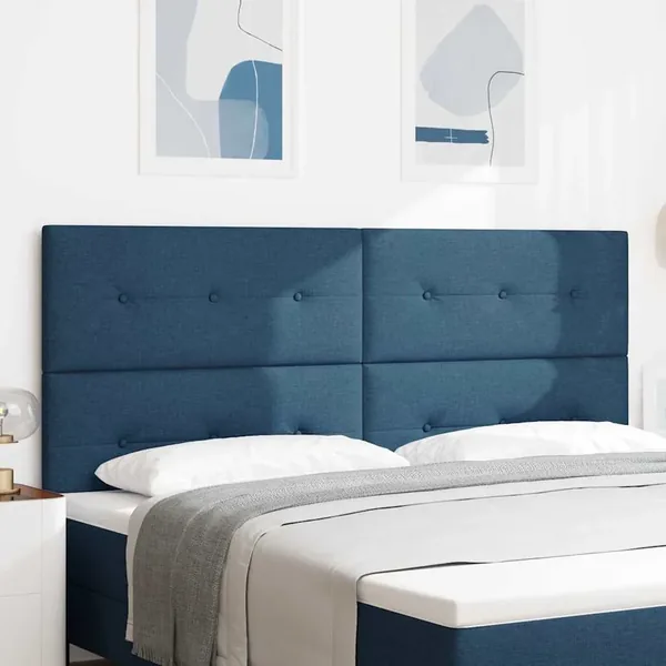 Tête de lit LED avec bandes LED Bleu 200 cm tissu