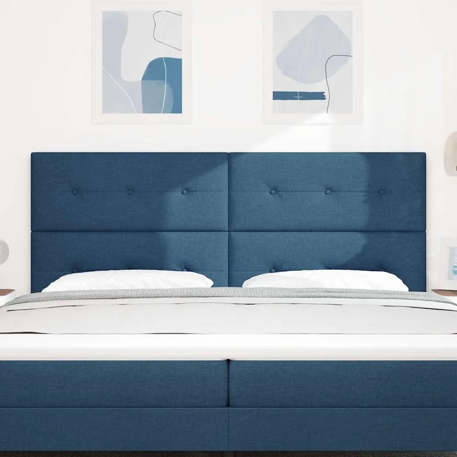 Tête de lit LED avec bandes LED Bleu 200 cm tissu - 3