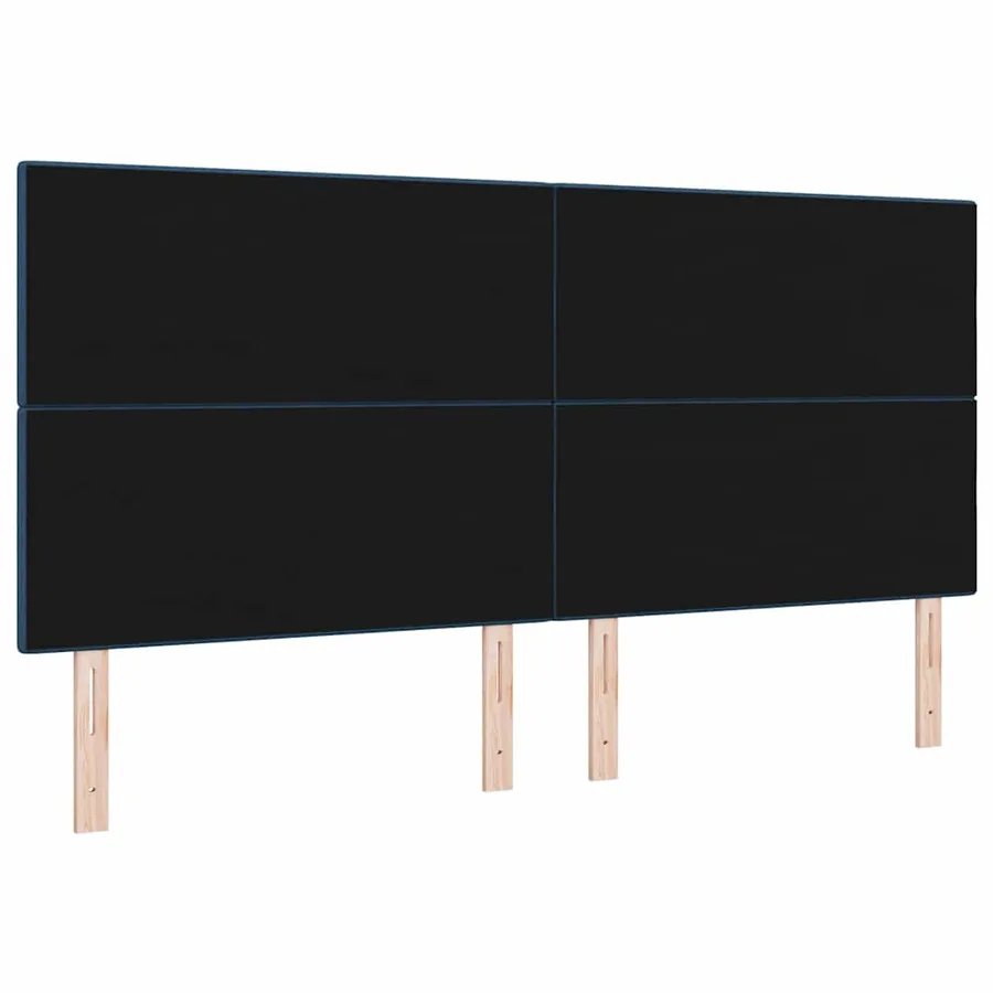 Tête de lit LED avec bandes LED Bleu 200 cm tissu - 7