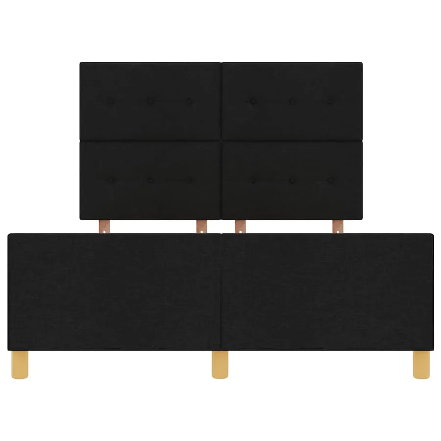 Cadre de lit avec tête de lit Noir 140 x 190 cm tissu - 7