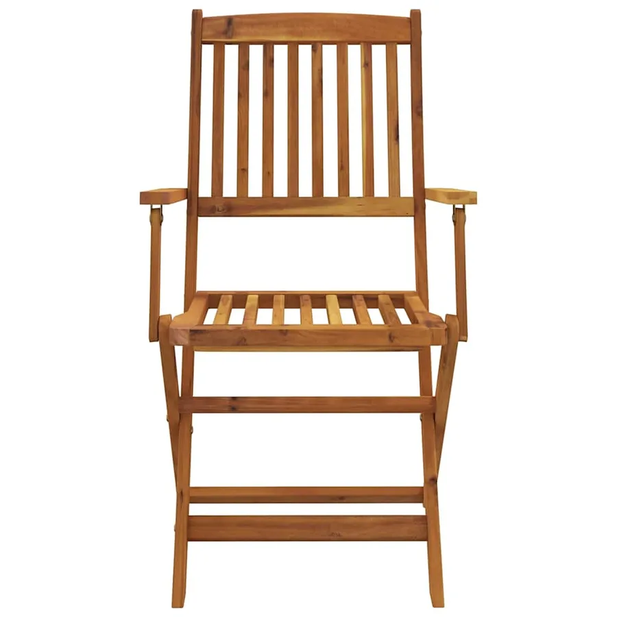 Ensemble à manger de jardin pliable 5 pcs Bois d'acacia solide - 4