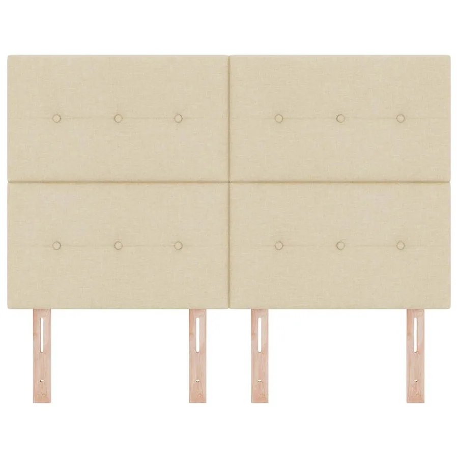 Tête de lit LED avec bandes LED Crème 144 cm tissu - 5