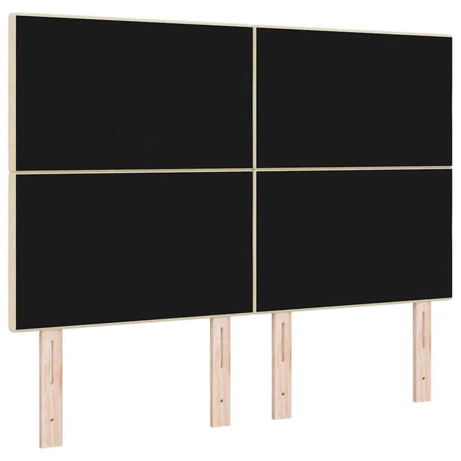 Tête de lit LED avec bandes LED Crème 144 cm tissu - 7