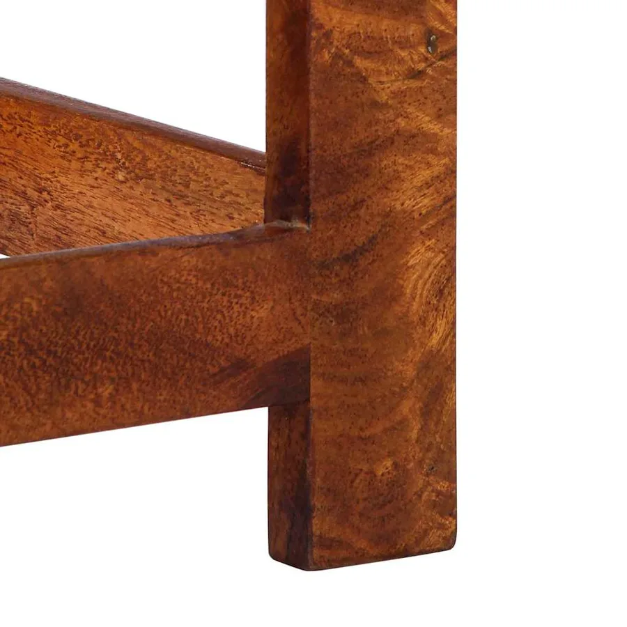Table d'appoint florale avec tiroir Marron 35 x 35 x 75 cm - 10