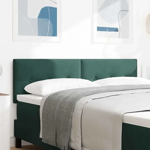 Tête de lit LED avec bandes LED Vert 144 cm Velours