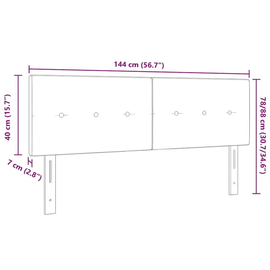 Tête de lit LED avec bandes LED Vert 144 cm Velours - 10