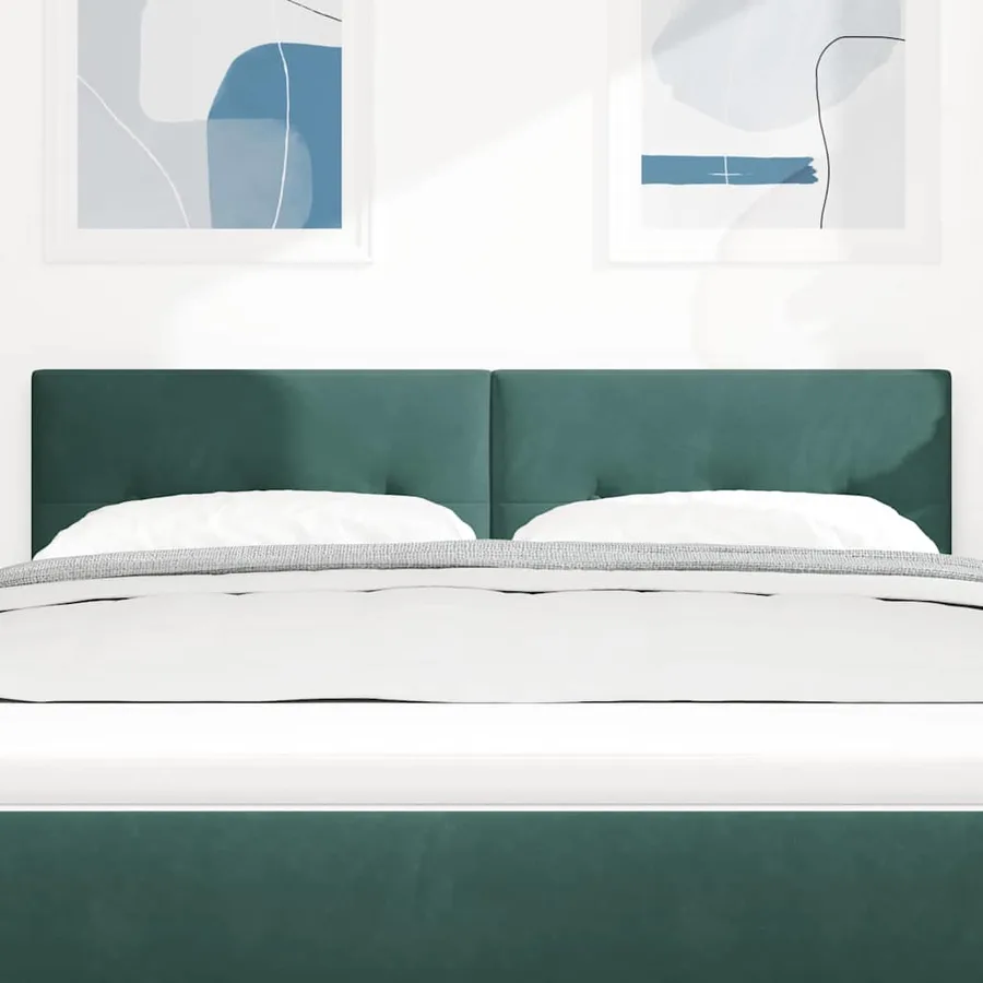 Tête de lit LED avec bandes LED Vert 144 cm Velours - 3
