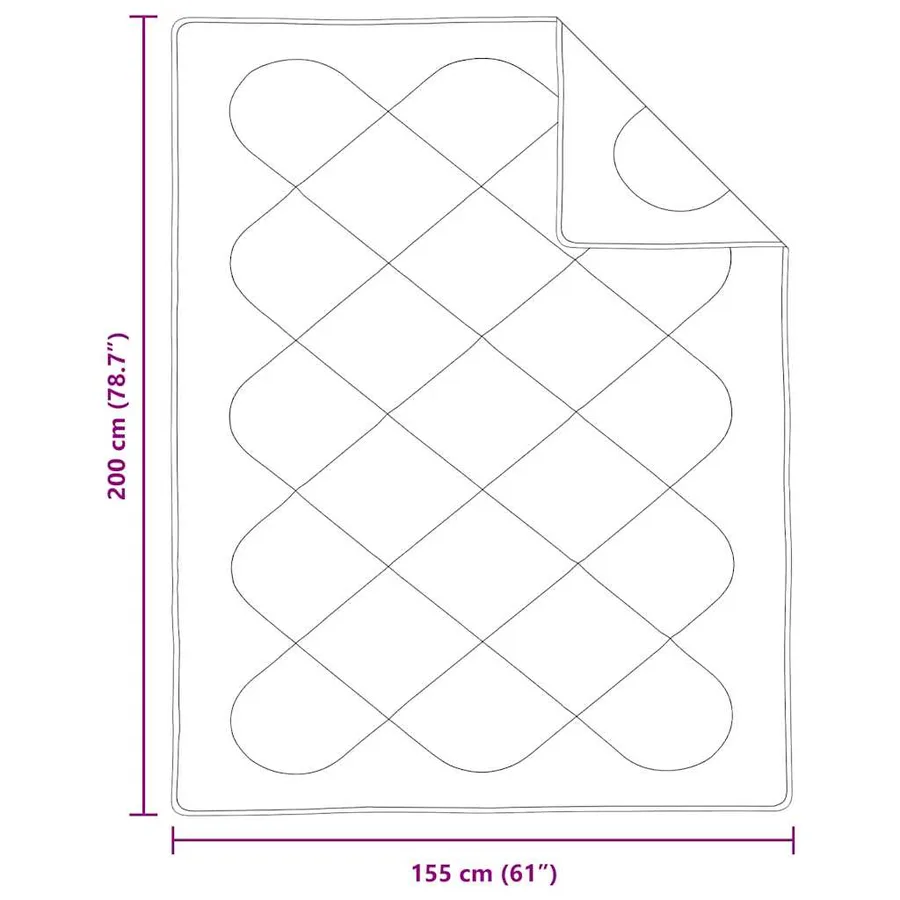 Couette Blanc 200 x 155 x 4 cm Polyester - 8