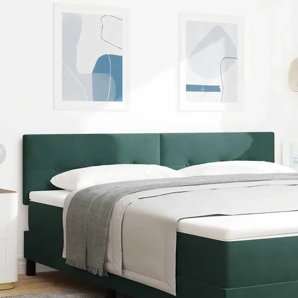Tête de lit LED avec bandes LED Vert 180 cm Velours