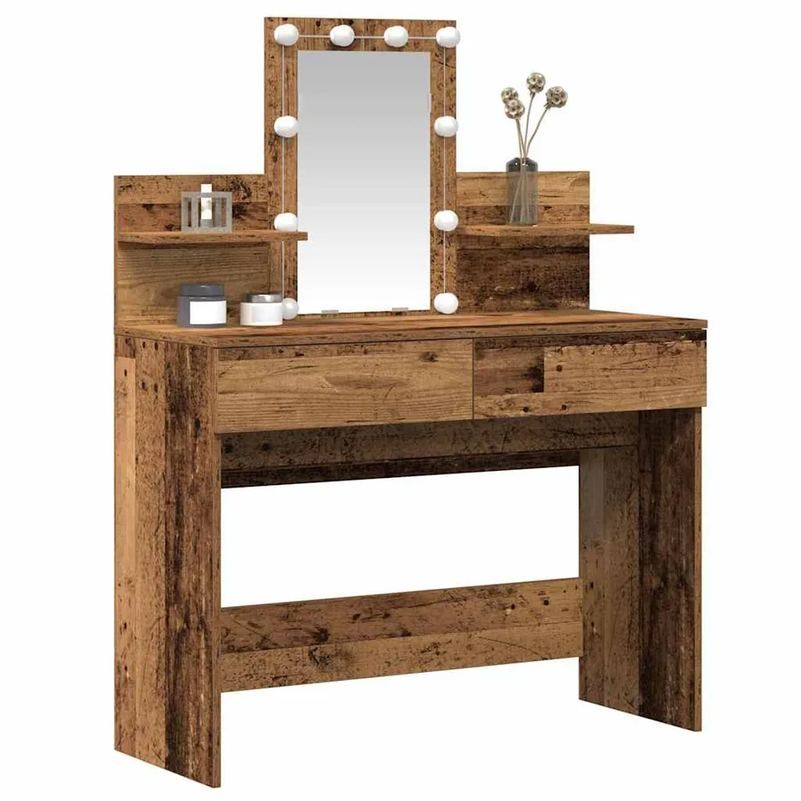 Table de Toilette avec tiroir Bois ancien 100 x 40 x 130 cm - 3