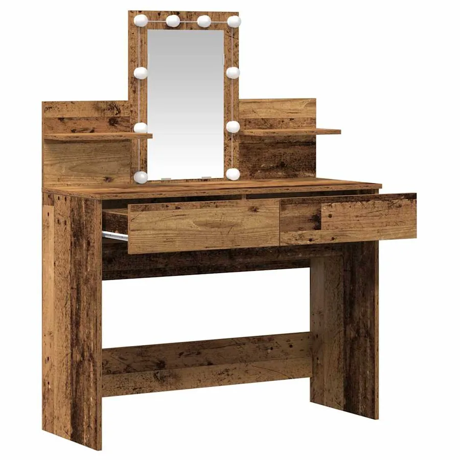Table de Toilette avec tiroir Bois ancien 100 x 40 x 130 cm - 4