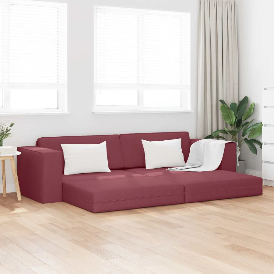 Canapé-Lit Bordeaux 245 x 78 x 77 cm tissu