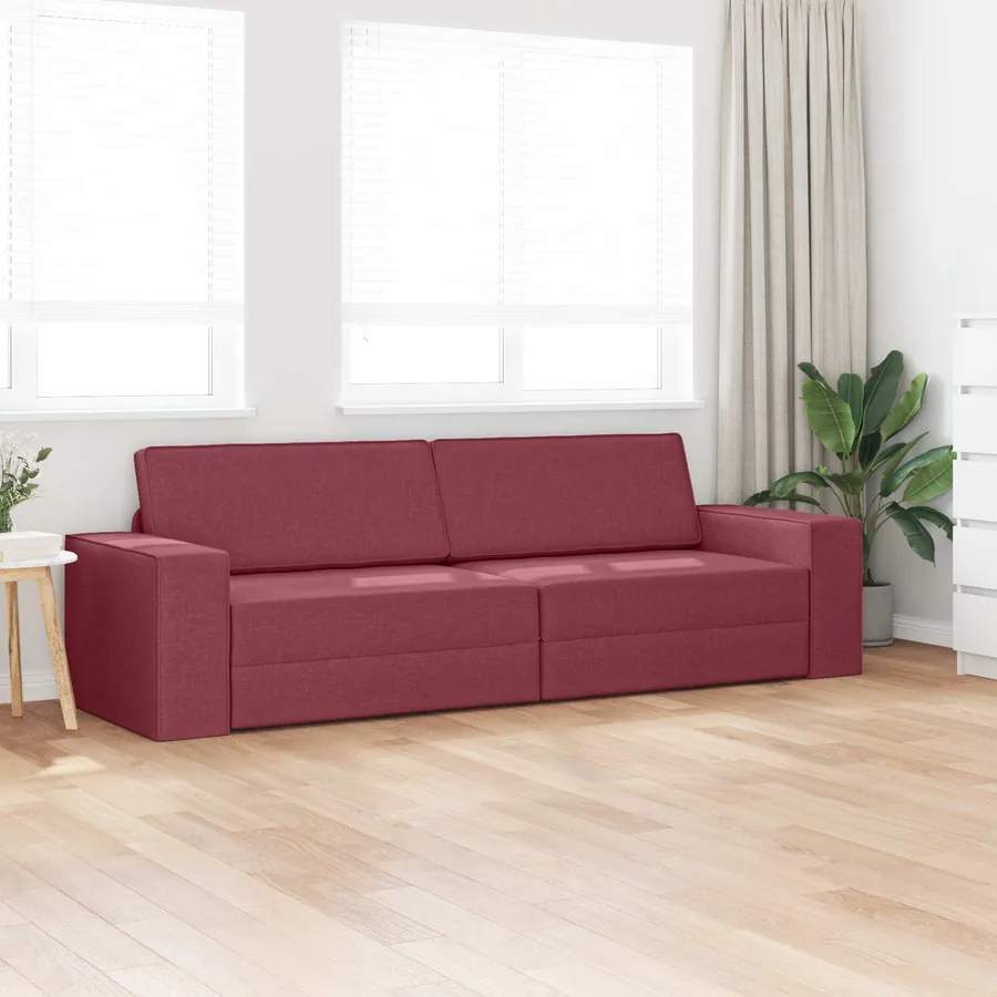 Canapé-Lit Bordeaux 245 x 78 x 77 cm tissu - 3