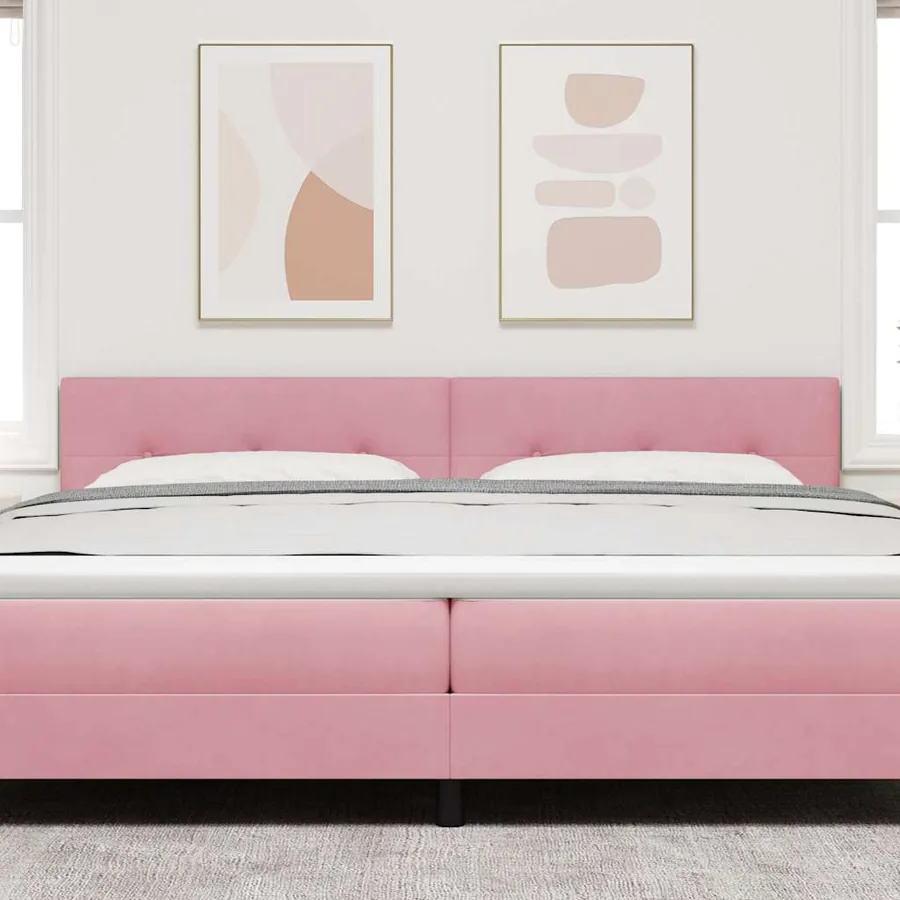 Tête de lit Rose 200 cm Velours - 3