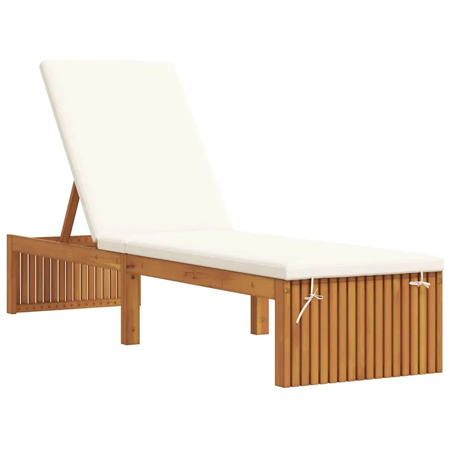 Transat Huile Naturelle 200 x 55 x 94 cm Bois d'acacia massif - 2