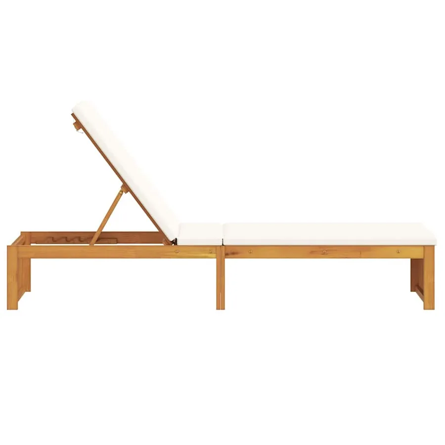 Transat Huile Naturelle 200 x 55 x 94 cm Bois d'acacia massif - 5