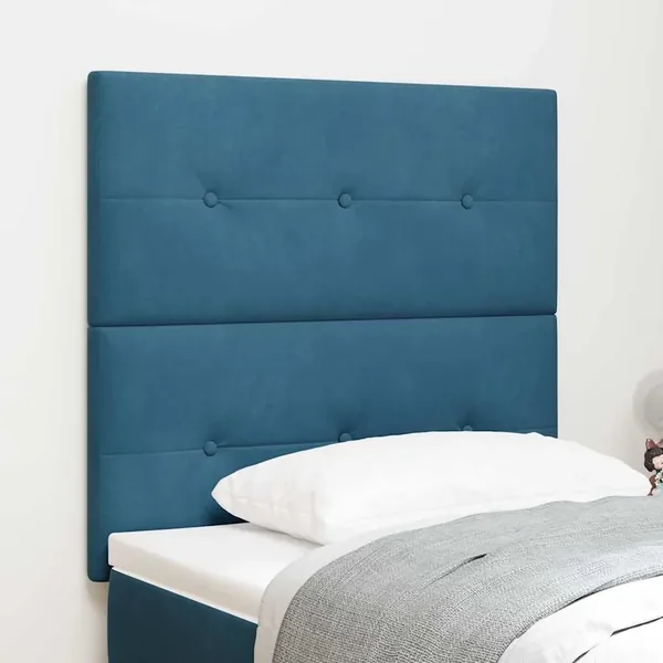 Tête de lit LED avec bandes LED Bleu 100 cm Velours
