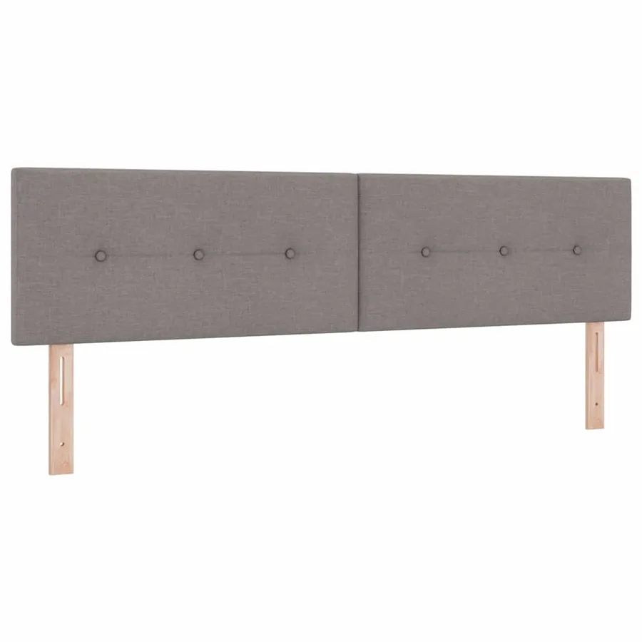 Lit à ressorts avec tête de lit Taupe 180 x 200 cm tissu - 5