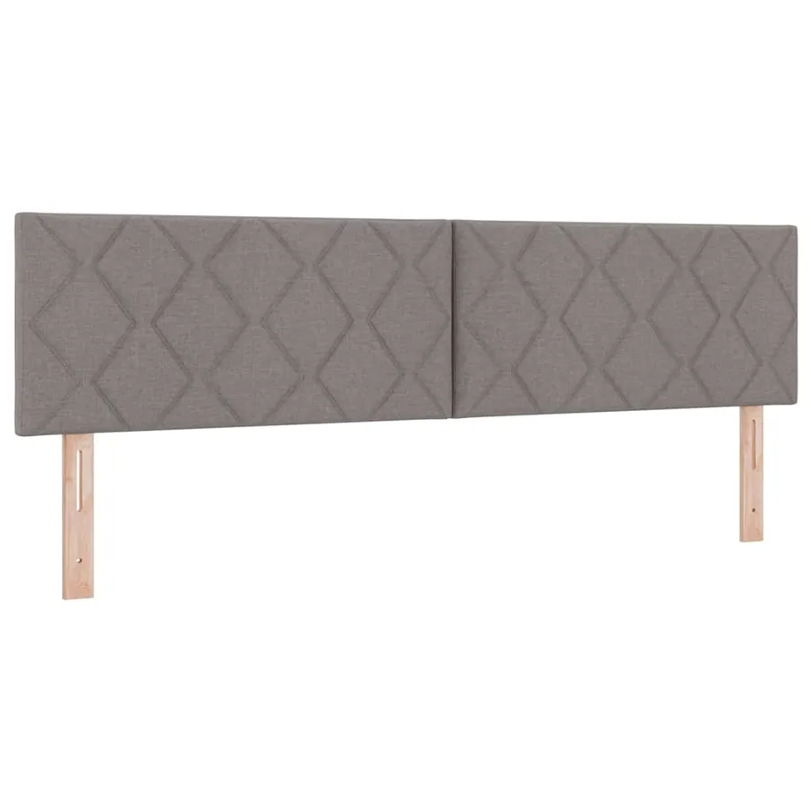 Lit à ressorts avec tête de lit Taupe 200 x 180 cm tissu - 5