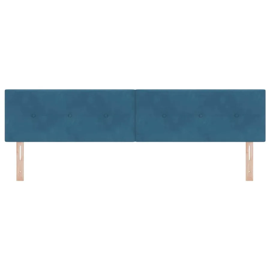 Tête de lit LED avec bandes LED Bleu 200 cm Velours - 5