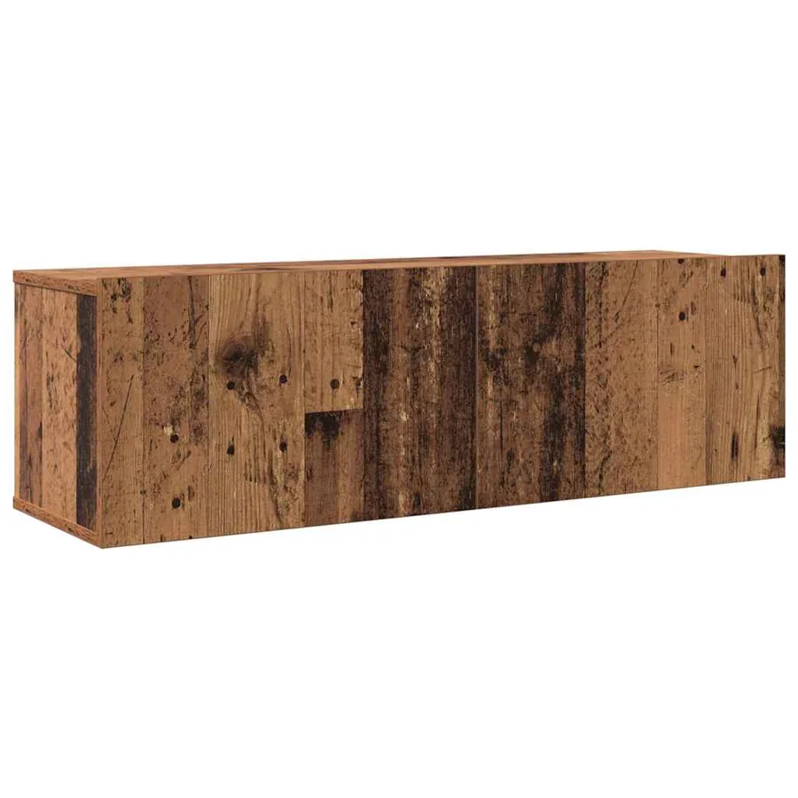 Unites TV Montage mural 4 pcs Bois Ancien Bois d'ingénierie - 7